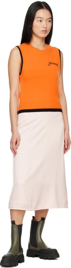 GANNI Khaki Cleated Mid Chelsea Boots - Picture 6