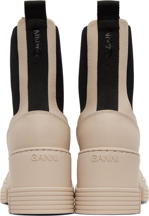 GANNI Off-White City Heeled Boots - Picture 3