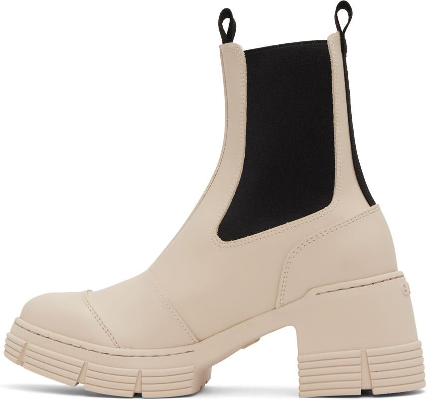 GANNI Off-White City Heeled Boots - Picture 2