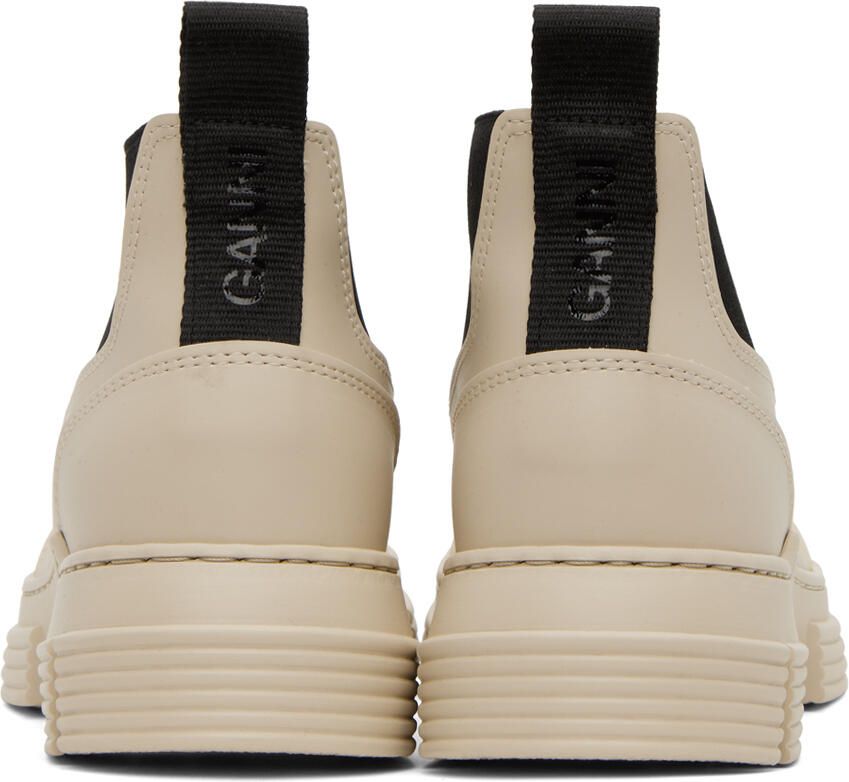 GANNI Off-White Crop City Boots