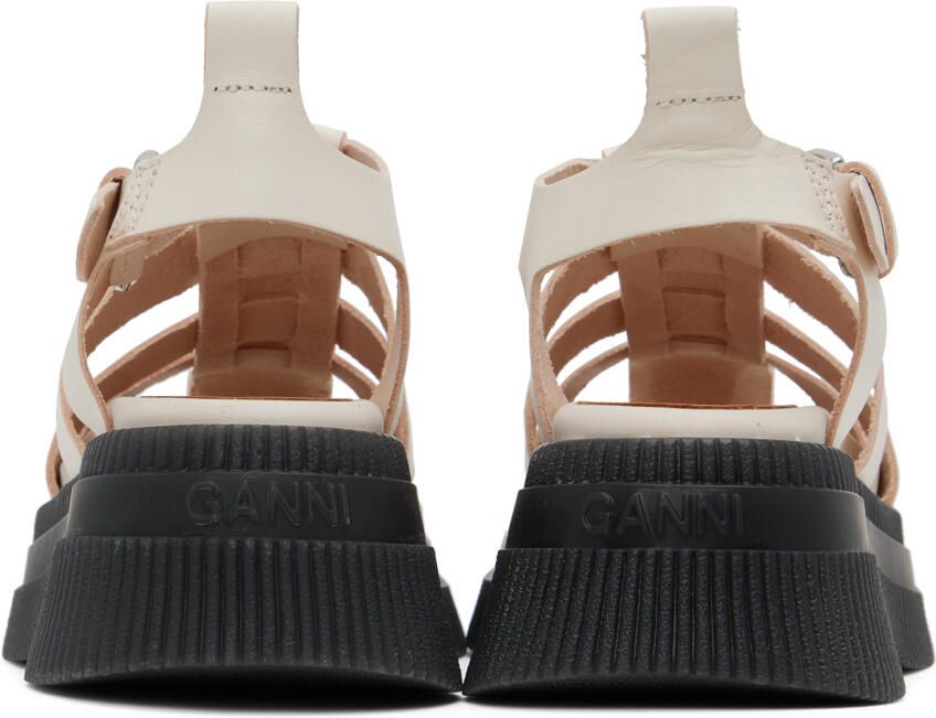GANNI Off-White Grid Sandals