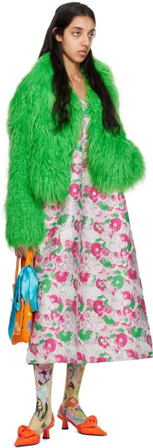 GANNI Orange Soft Bow Heels - Picture 4