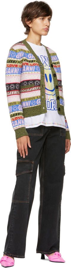 GANNI Pink Soft Bow Slingback Heels - Picture 4