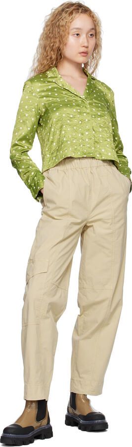 GANNI Taupe Cleated Chelsea Boots - Picture 4