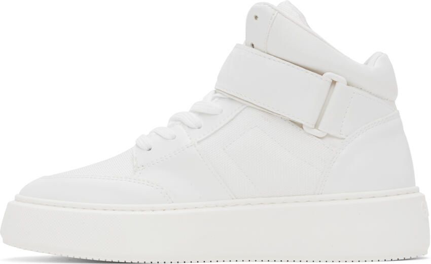 GANNI White Sporty Mix High-Top Sneakers - Picture 3