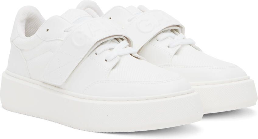 GANNI White Sporty Mix Sneakers - Picture 2