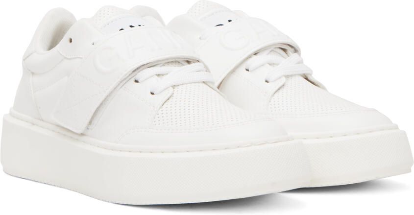 GANNI White Sporty Sneakers - Picture 2