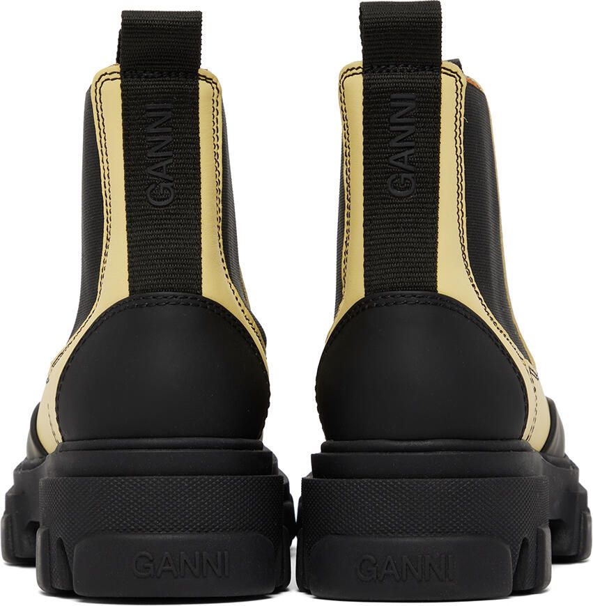 GANNI Yellow Chelsea Ankle Boots