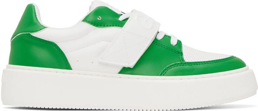 GANNI Green & White Sporty Sneakers - Picture 5