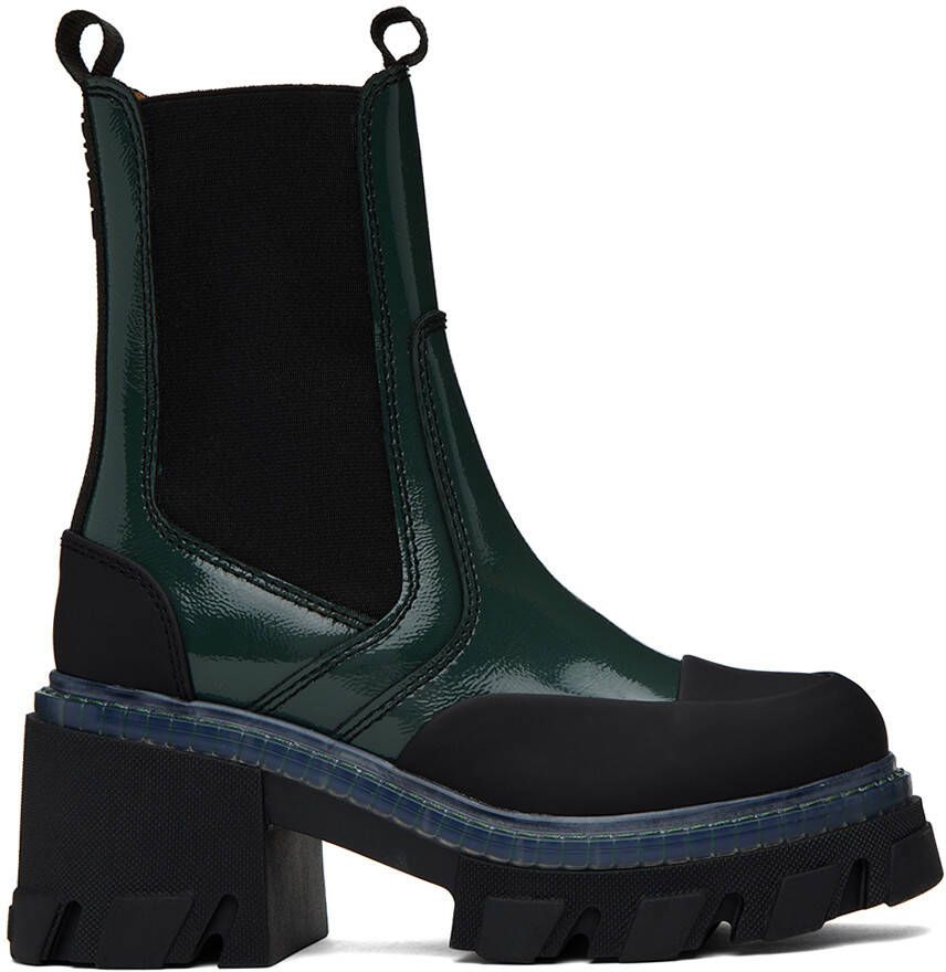 GANNI Green Cleated Boots - Picture 5