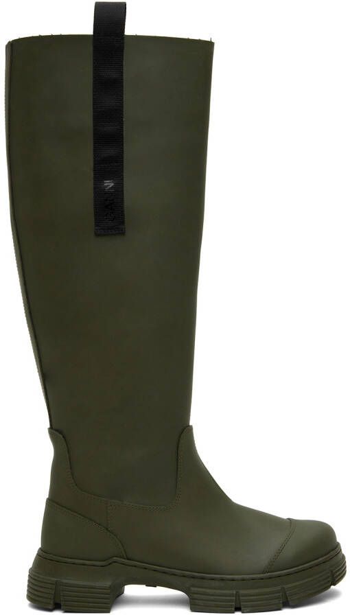 GANNI Green Country Boots