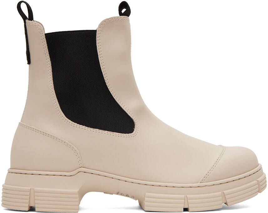 GANNI Off-White City Chelsea Boots - Picture 5