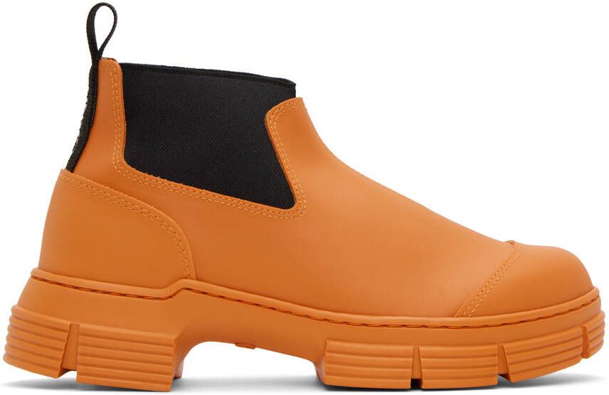 GANNI Orange Crop City Boots - Picture 5