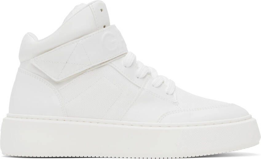 GANNI White Sporty Mix High-Top Sneakers - Picture 4