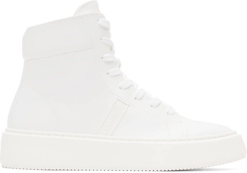 GANNI White Sporty Sneakers - Picture 5