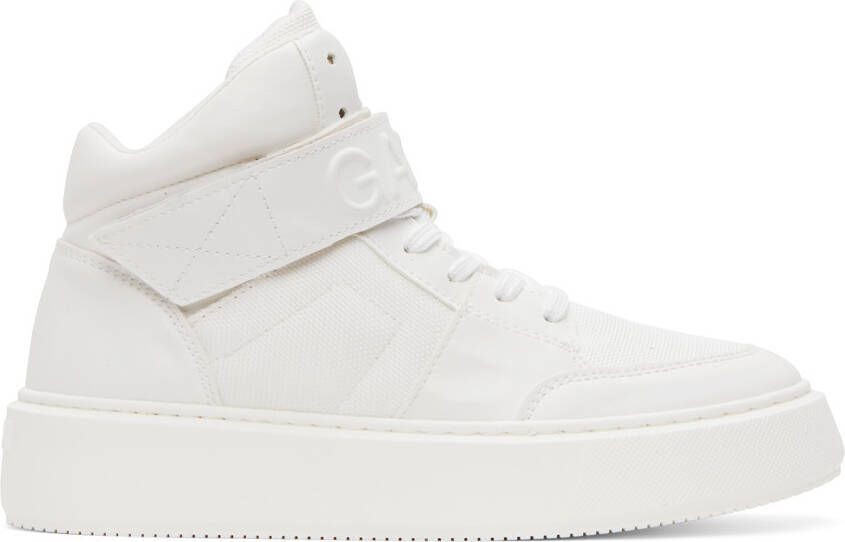 GANNI White Sporty Mix High-Top Sneakers - Picture 6