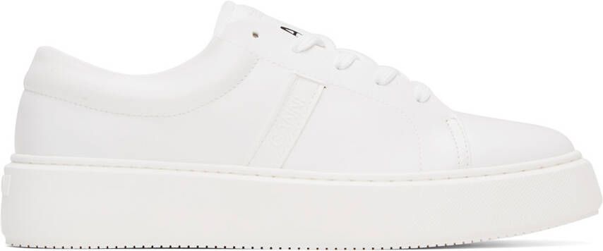 GANNI White Sporty Sneakers - Picture 3