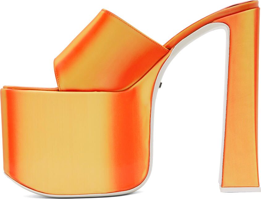 GCDS Orange Holographics Heeled Sandals - Picture 3