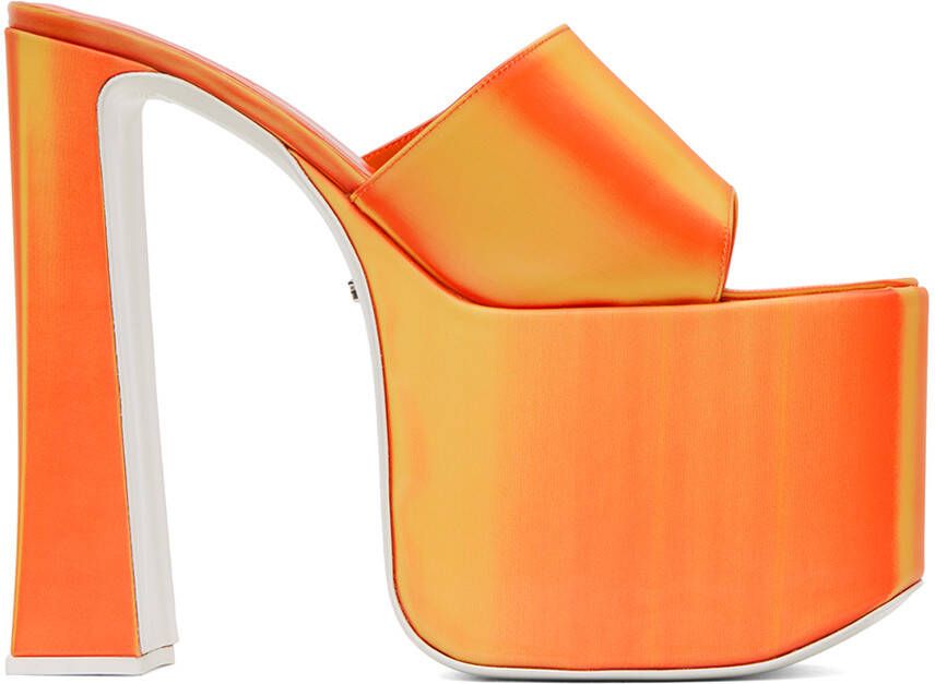 GCDS Orange Holographics Heeled Sandals - Picture 4