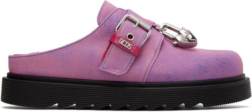 GCDS Pink Bleached Mules - Picture 5