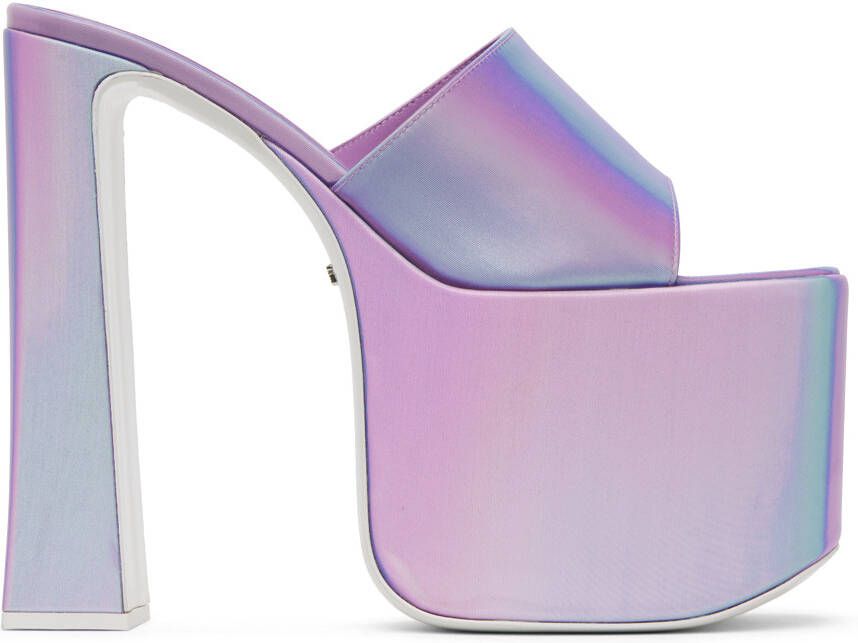 GCDS Purple Holographics Heeled Sandals - Picture 4