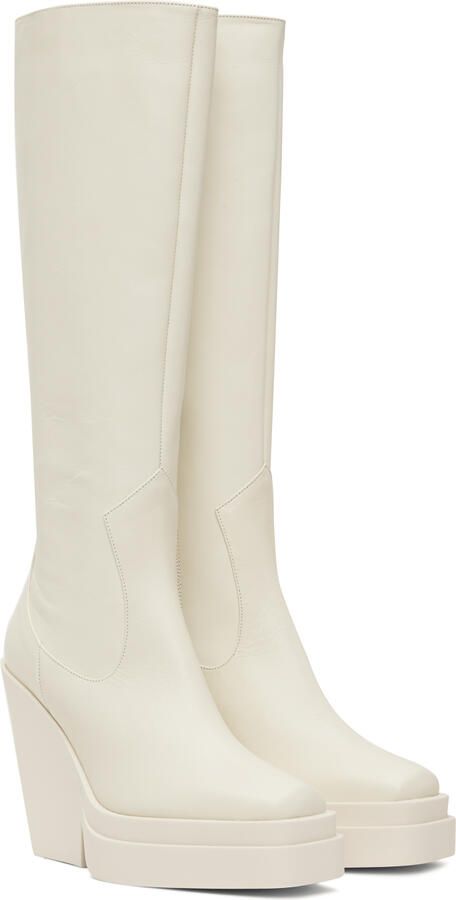GIABORGHINI Off-White Gia 14 Boots - Picture 2