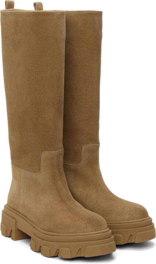 GIABORGHINI Tan Perni 07 Suede Boots - Picture 2