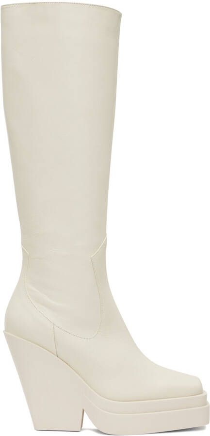 GIABORGHINI Off-White Gia 14 Boots - Picture 5