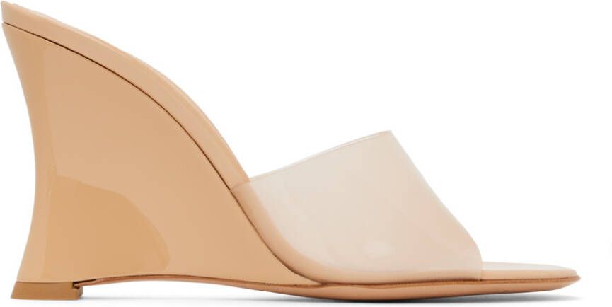 Gianvito Rossi Beige Futura Mules - Picture 2