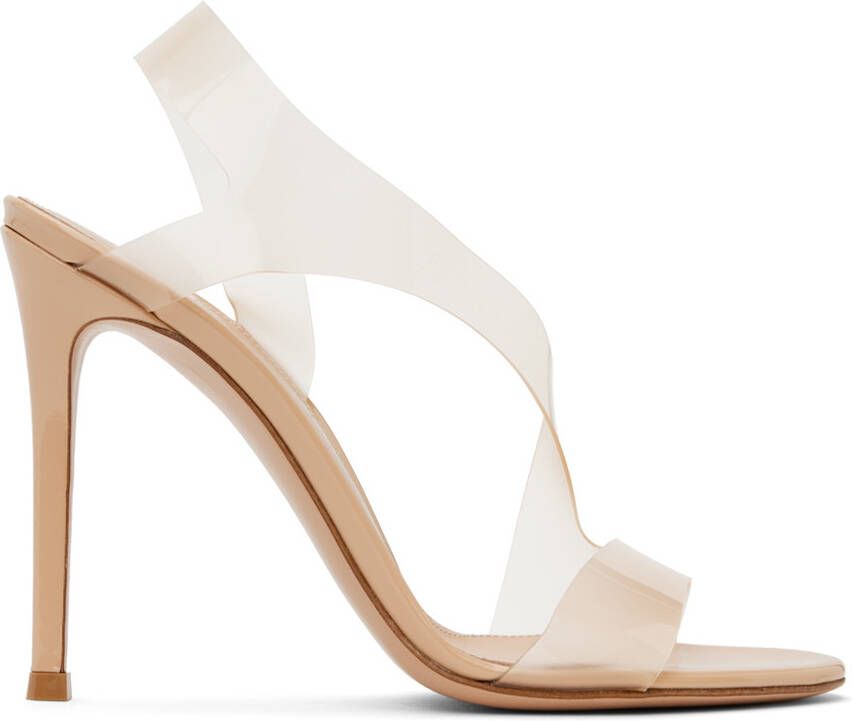 Gianvito Rossi Beige Metropolis 105 Heeled Sandals - Picture 4