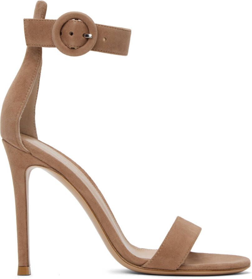 Gianvito Rossi Beige Portofino Heeled Sandals - Picture 3