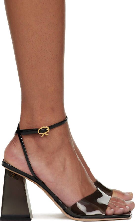 Gianvito Rossi Black Cosmic 85 Heeled Sandals - Picture 5