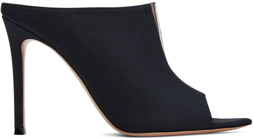 Gianvito Rossi Black Hiroko 105 Heeled Mules - Picture 5