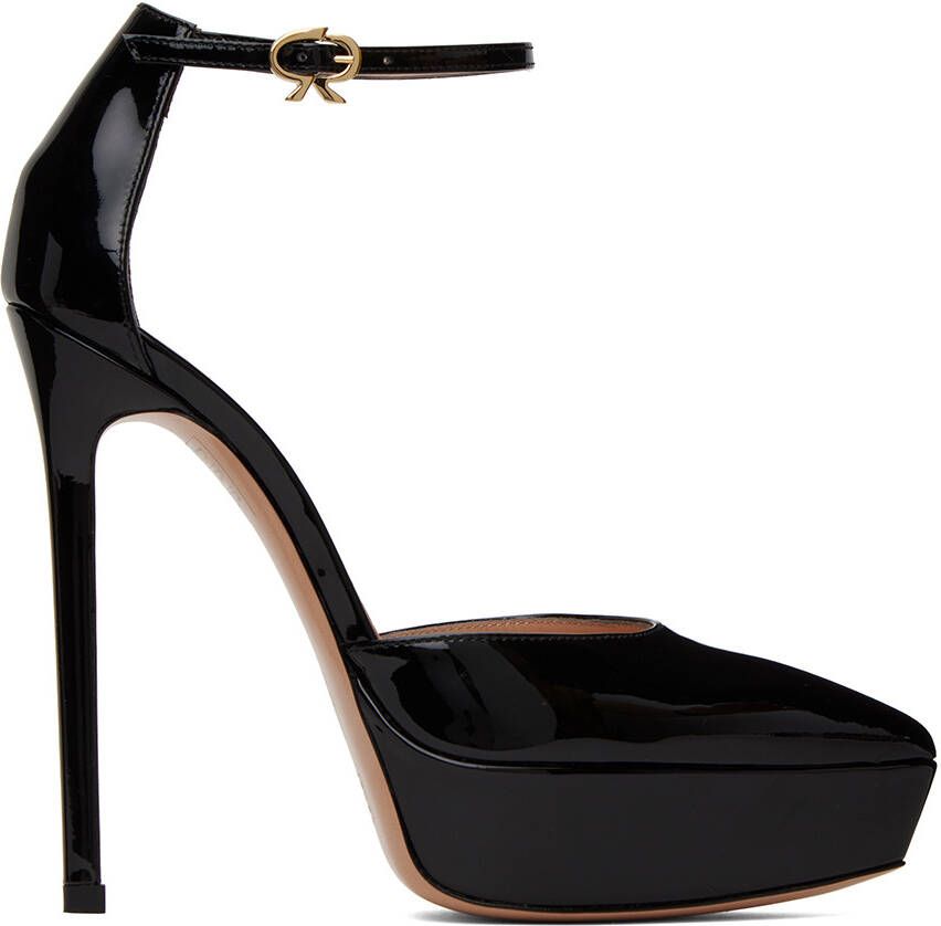 Gianvito Rossi Black Kasia Heels - Picture 5