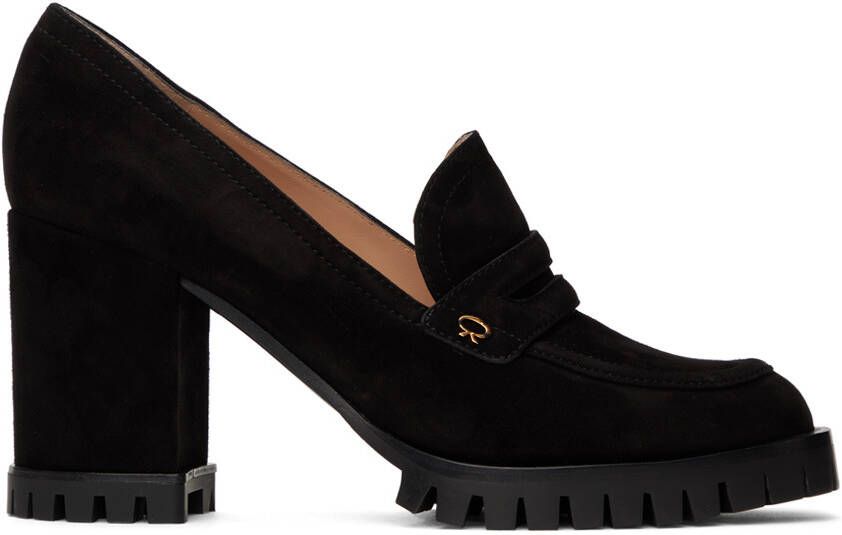 Gianvito Rossi Black Leather Heels - Picture 5