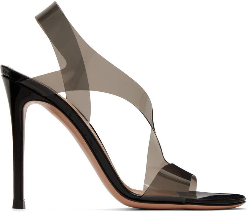 Gianvito Rossi Black Metropolis 105 Heeled Sandals - Picture 7