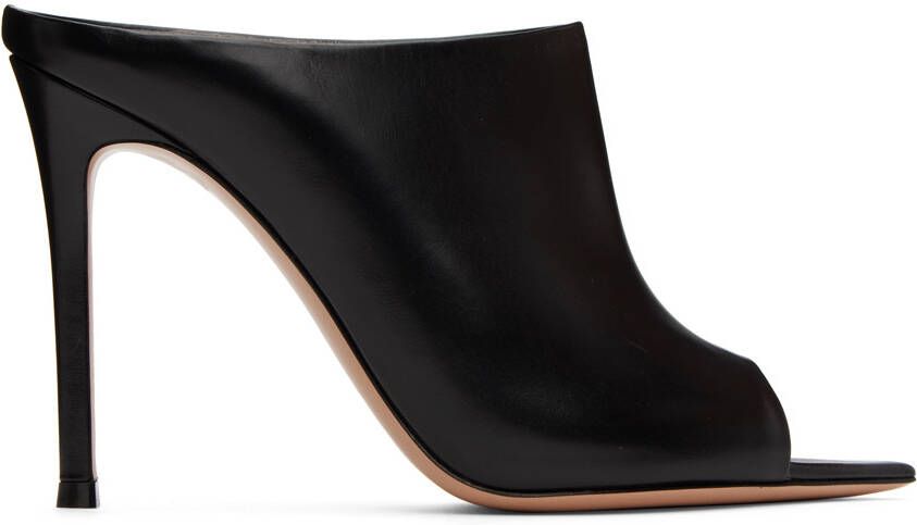 Gianvito Rossi Black Nova Mules - Picture 5