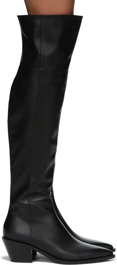 Gianvito Rossi Black Over-The-Knee Boots - Picture 5