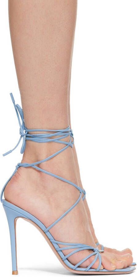 Gianvito Rossi Blue Sylvie Heeled Sandals - Picture 2