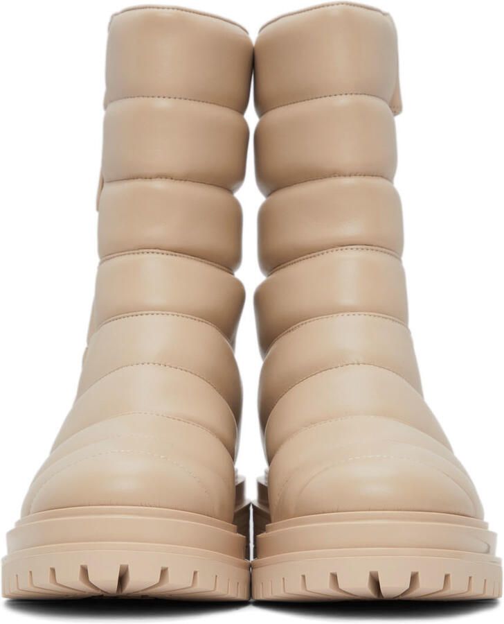 Gianvito Rossi Beige Eiko Combat Boots - Picture 2