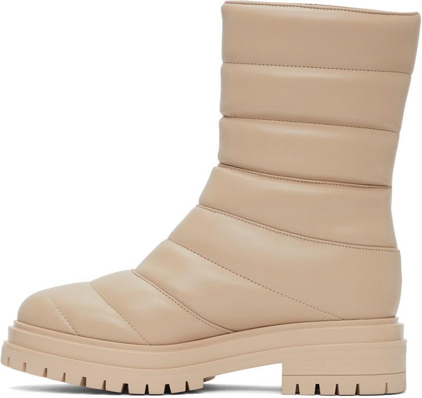 Gianvito Rossi Beige Eiko Combat Boots