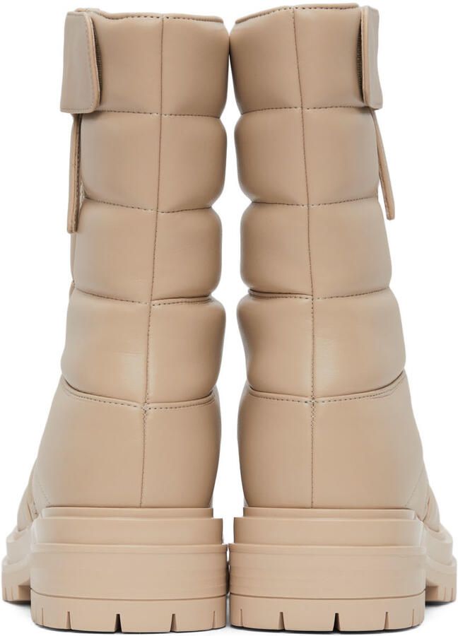 Gianvito Rossi Beige Eiko Combat Boots - Picture 3