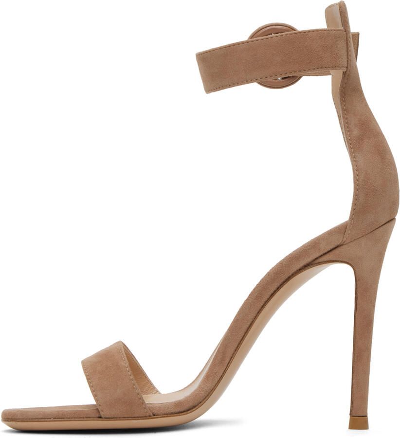 Gianvito Rossi Beige Portofino Heeled Sandals