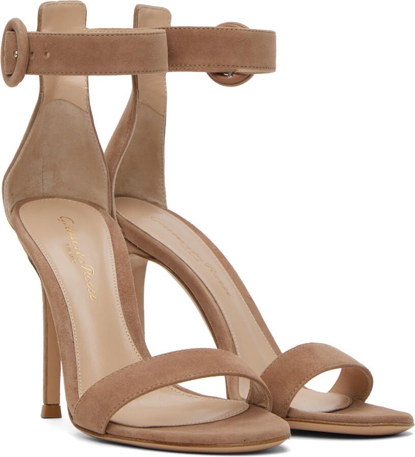 Gianvito Rossi Beige Portofino Heeled Sandals - Picture 2