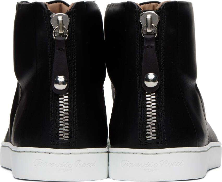Gianvito Rossi Black Calfskin High Top Sneakers