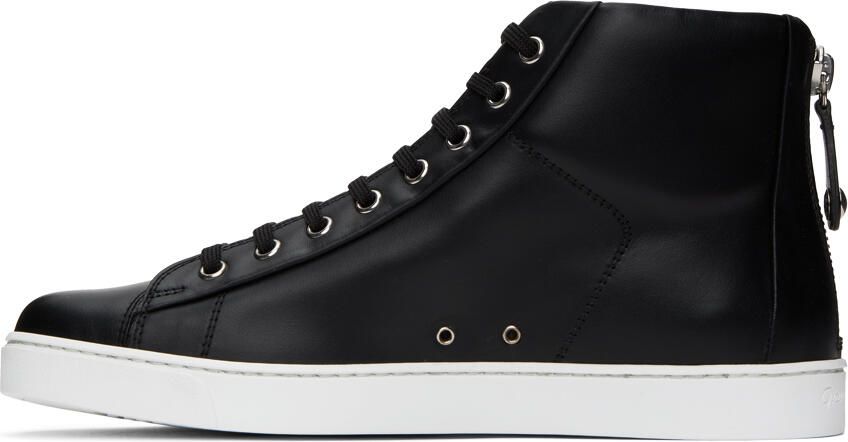 Gianvito Rossi Black Calfskin High Top Sneakers - Picture 3
