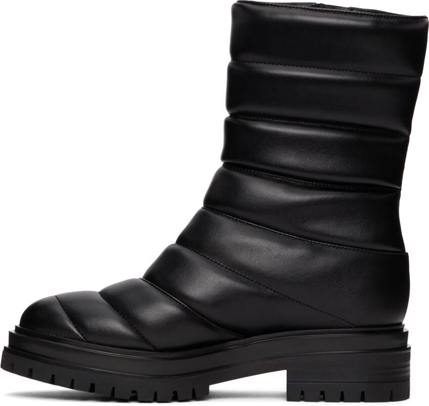 Gianvito Rossi Black Faux-Leather Eiko Boots