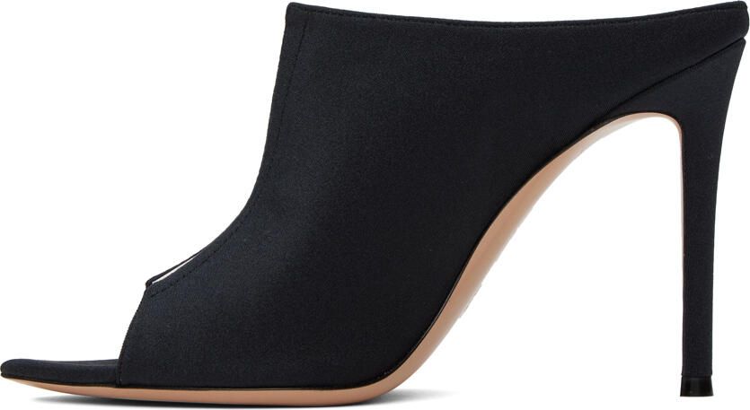 Gianvito Rossi Black Hiroko 105 Heeled Mules - Picture 3