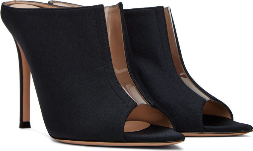 Gianvito Rossi Black Hiroko 105 Heeled Mules - Picture 2