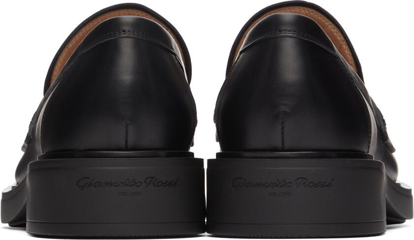 Gianvito Rossi Black Leather Harris Loafers